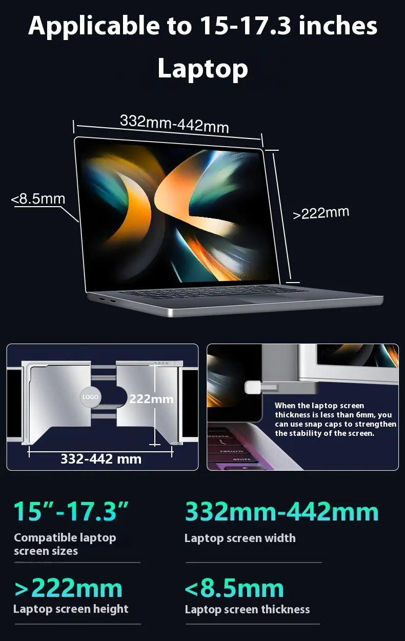Portable Dual Screen Laptop Display