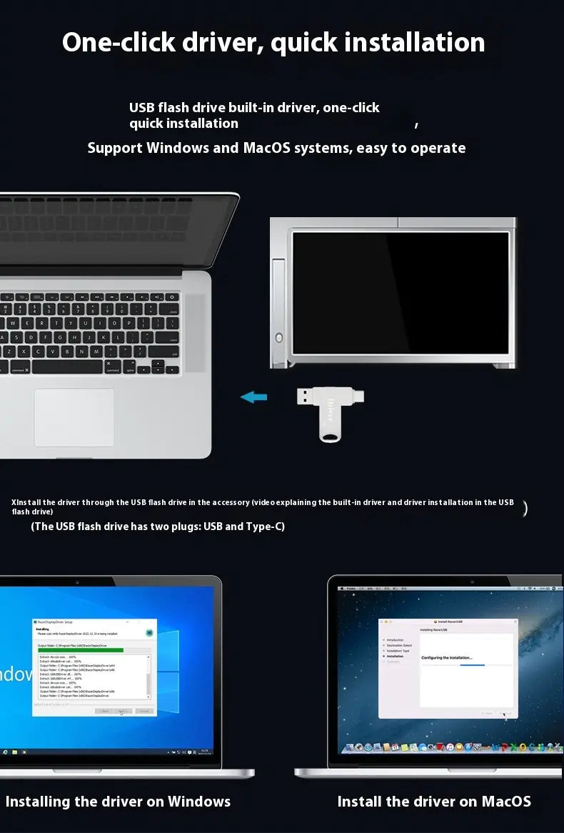 Portable Dual Screen Laptop Display